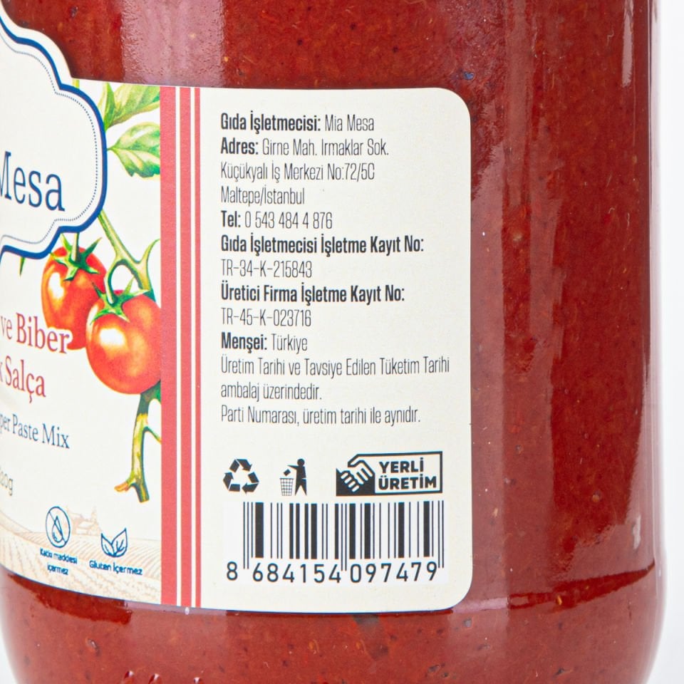 Domates ve Biber Karışık Salça 620 g