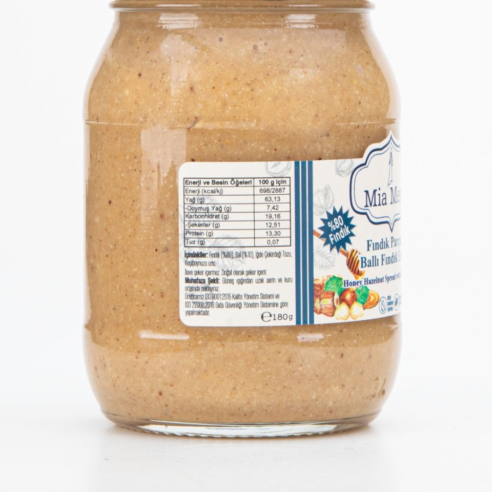 Parçacıklı İğdeli ve Ballı Fındık Ezmesi 180 g