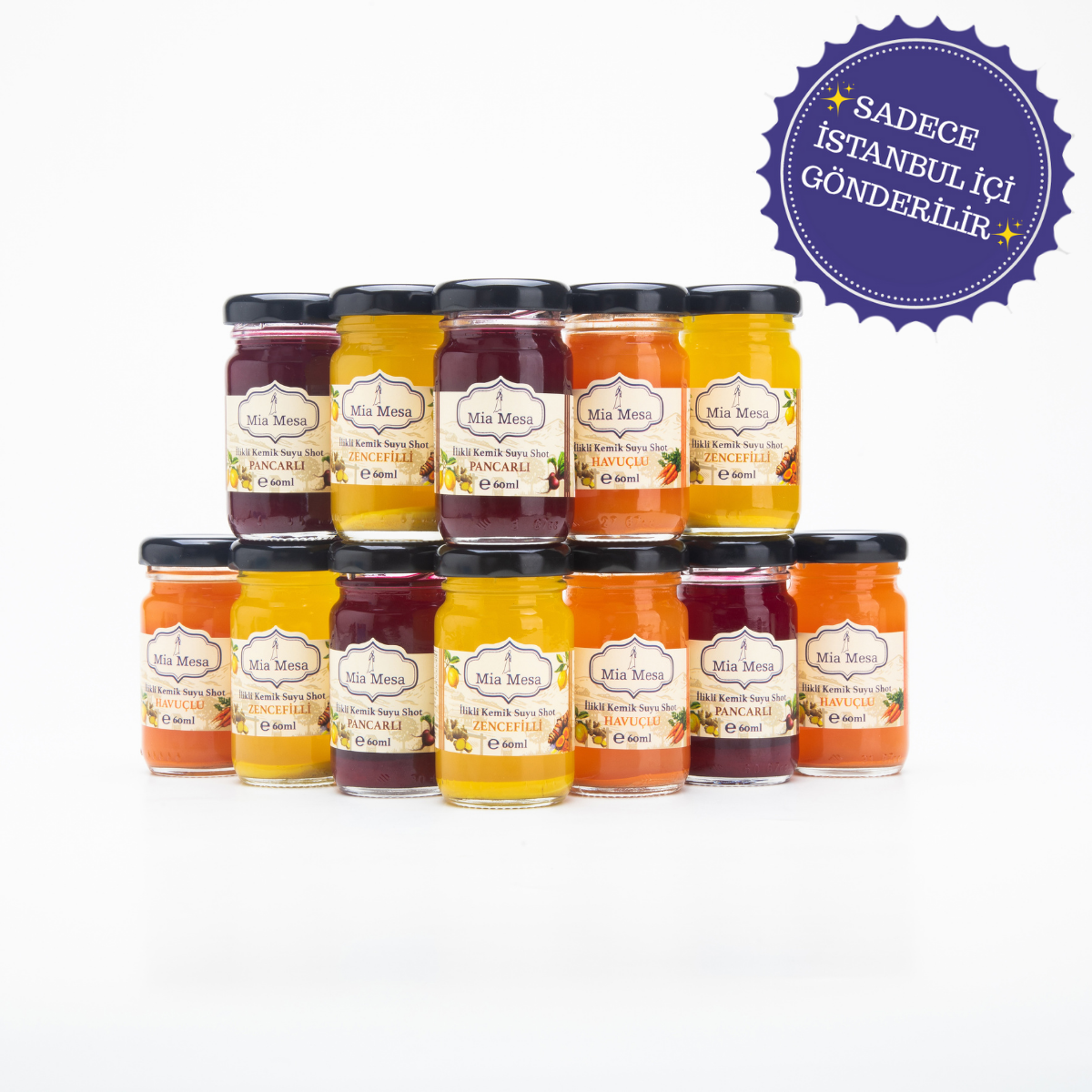 İlikli Kemik Suyuna Karışık Shot Seti 12*60 ml