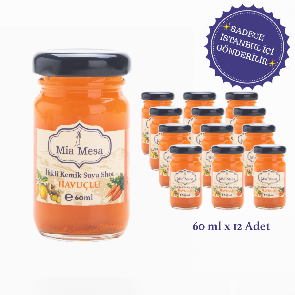 İlikli Kemik Suyuna Havuçlu Shot Seti 12*60 ml